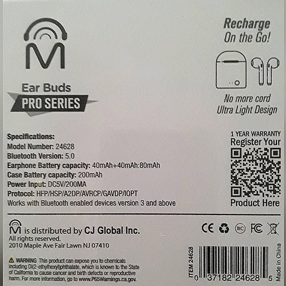 *WIRELESS EAR BUDS - White color with metallic compact charging case AIR … - Picture 2 of 6